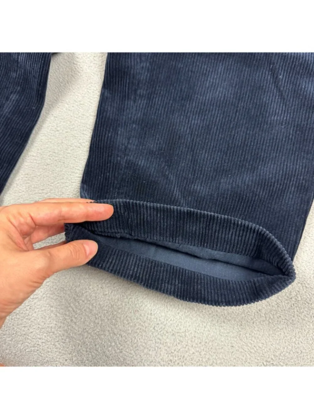 Polo Ralph Lauren Corduroy Pants 40x30 Mens Navy Blue Straight Leg Trousers VTG